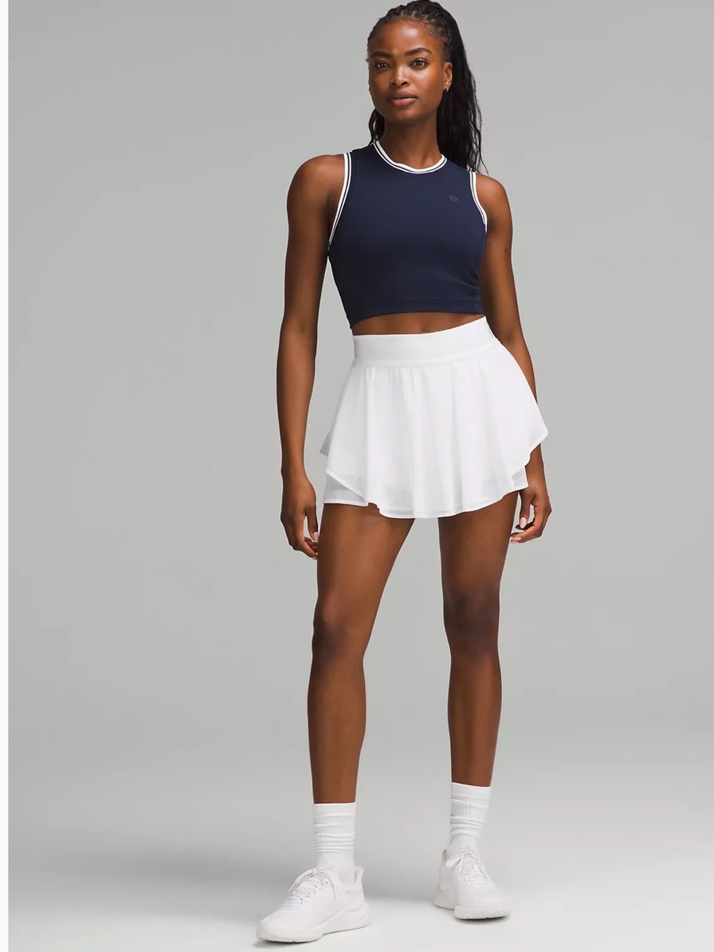 Lululemon Court Rival High-Rise Tennis Skirt White Size 8 EUC